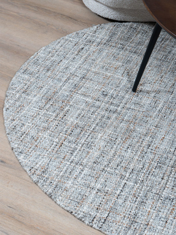 Vloerkleed Cross Grey/Beige - Rond ø160 cm - Afbeelding 4