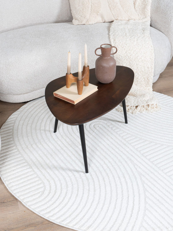 Vloerkleed Ella Cream Rond ø200 cm - Afbeelding 3