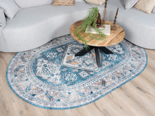 Vloerkleed Laria Blue 4 - Ovaal 200 x 290 cm - Afbeelding 4
