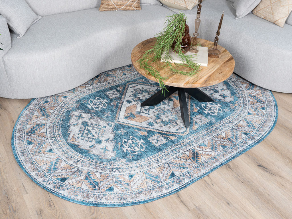 Vloerkleed Laria Blue 4 - Ovaal 160 x 230 cm - Afbeelding 4