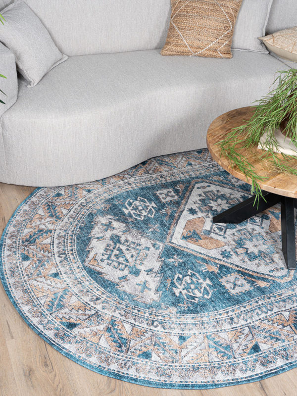 Vloerkleed Laria Blue 4 - Ovaal 200 x 290 cm - Afbeelding 2