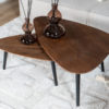 Salontafel Jamal - Espresso Mangohout - Set van 2 - Afbeelding 4