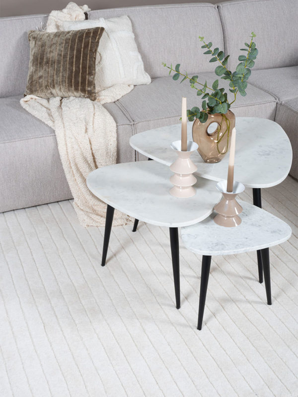 Salontafel Milou - Marmer - Set van 3 - Afbeelding 2