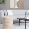 Poef Rosa Beige 53 x ø43 cm - Afbeelding 2
