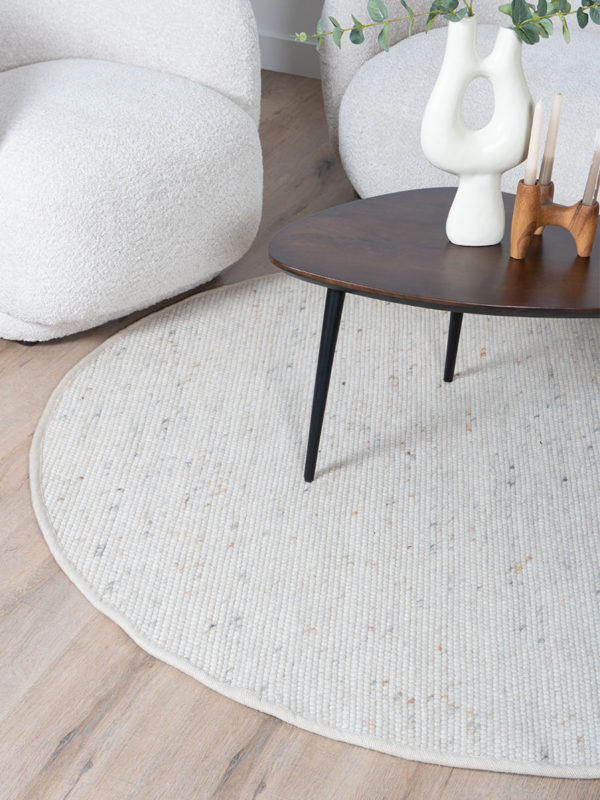 Vloerkleed Scott Beige Rond ø200 cm - Afbeelding 5