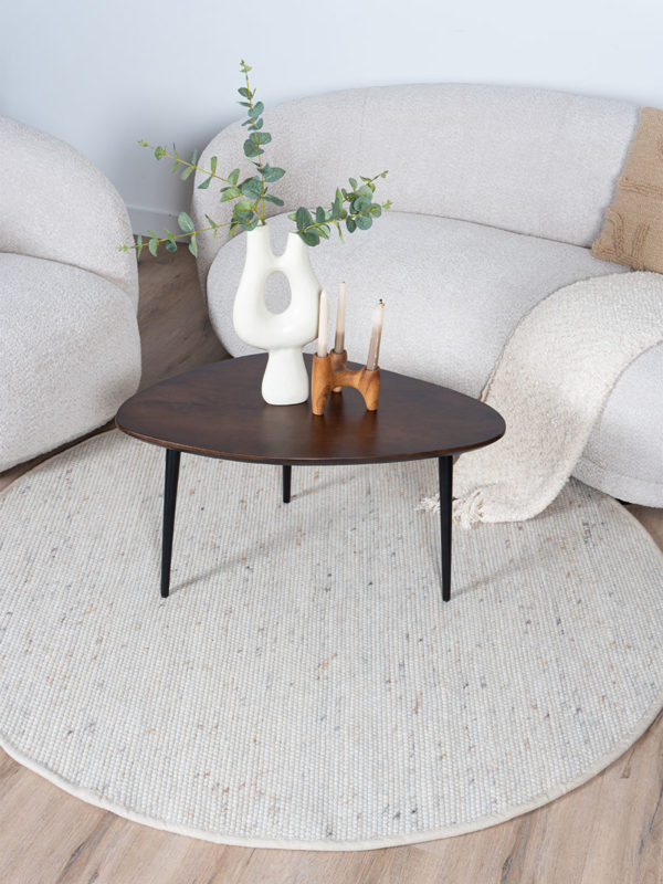 Vloerkleed Scott Beige Rond ø200 cm - Afbeelding 2