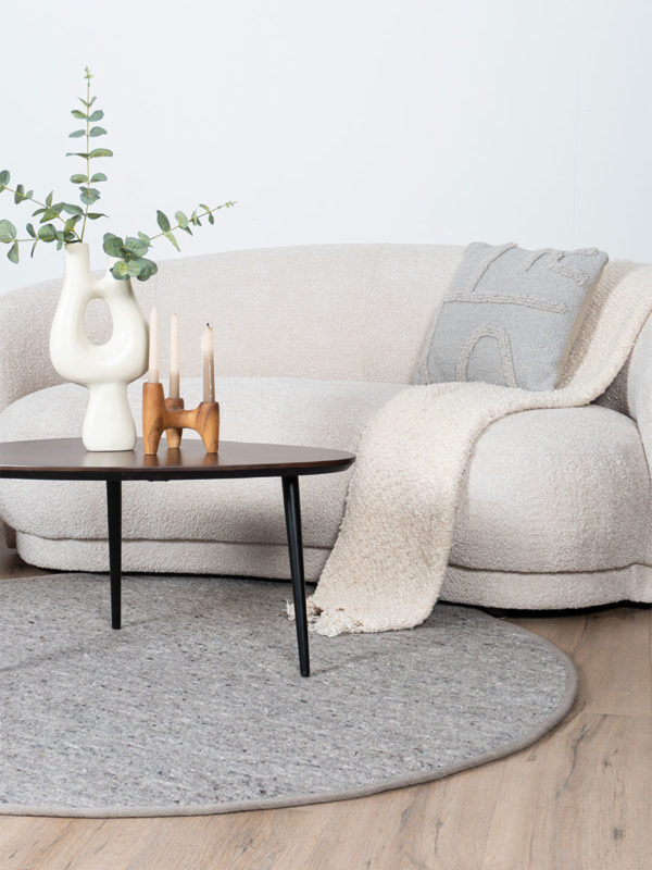 Vloerkleed Scott Taupe Rond ø200 cm - Afbeelding 2