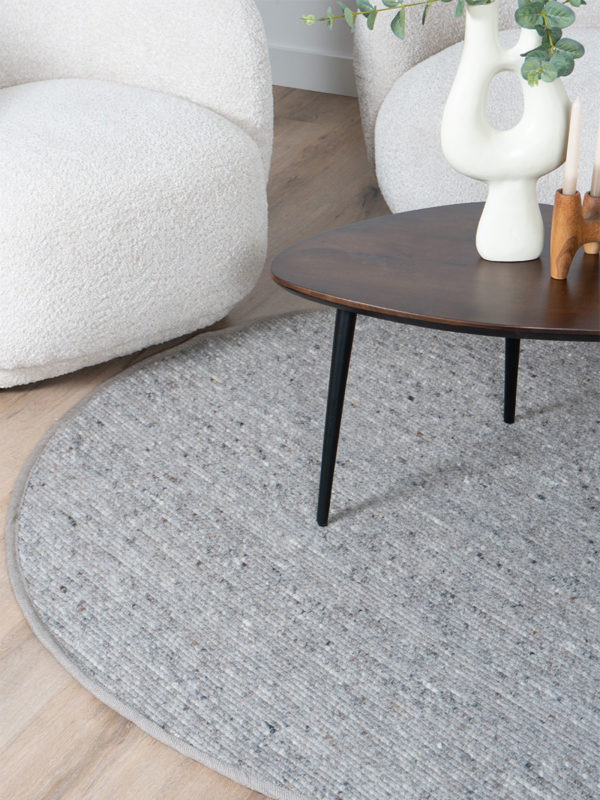 Vloerkleed Scott Taupe Rond ø200 cm - Afbeelding 4