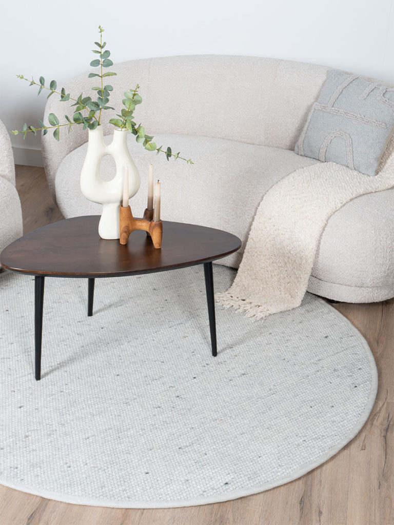 Vloerkleed Scott Ivoor Rond ø200 cm - Afbeelding 2