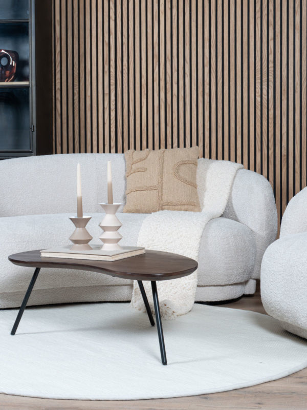Vloerkleed Scott Wit Rond ø200 cm - Afbeelding 3
