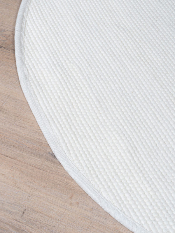 Vloerkleed Scott Wit Rond ø200 cm - Afbeelding 4