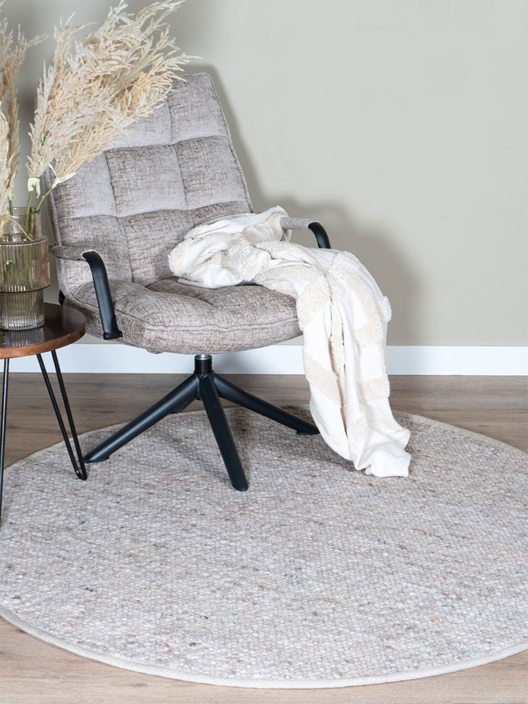 Vloerkleed Stone Beige 215 - Rond ø200 cm - Afbeelding 3