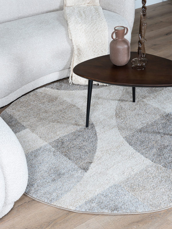 Vloerkleed Tanno Beige Rond ø160 cm - Afbeelding 2
