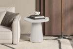 Salontafel 'Tavira' 55 cm Ovaal Cement Wit