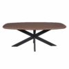 Eettafel Madison Walnoot | 240 cm | Deens Ovaal | Poot Zwart