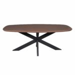 Eettafel Madison Walnoot | 280 cm | Deens Ovaal | Poot Zwart