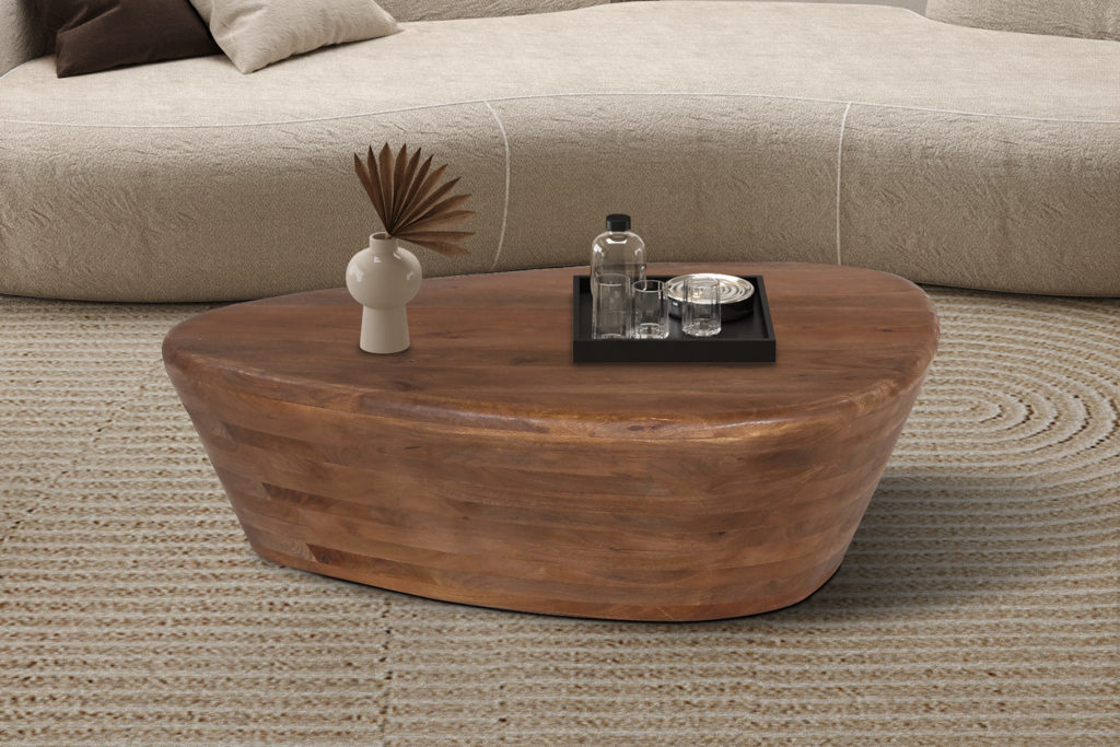 Salontafel 'Evan' Mangohout lichtbruin