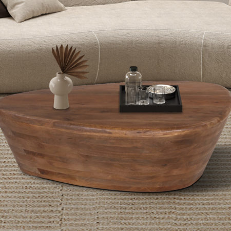 Salontafel 'Evan' Mangohout lichtbruin