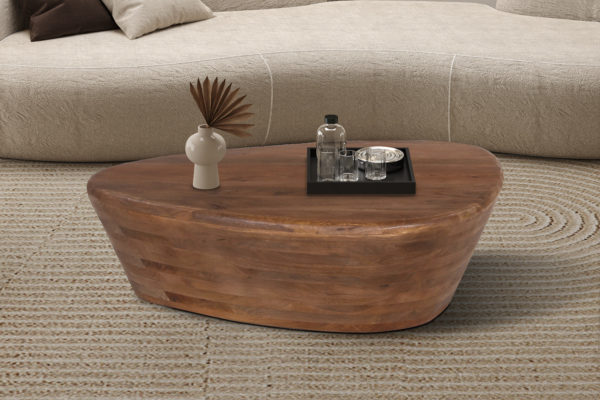 Salontafel 'Evan' Mangohout lichtbruin