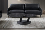Salontafel 'Sapporo' Round Swivel Stone Dark Grey