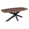 Eettafel Madison Walnoot | 160 cm | Deens Ovaal | Poot Zwart - Afbeelding 2