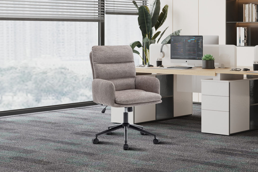 Kantoorstoel 'Aimé' Stof Fabb Raven 30 Zand (1 per doos) - Afbeelding 2