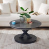 Salontafel 'Nara' Round Swivel Stone Light Grey - Afbeelding 2