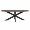 Eettafel Madison Walnoot | 240 cm | Deens Ovaal | Poot Zwart - Afbeelding 2