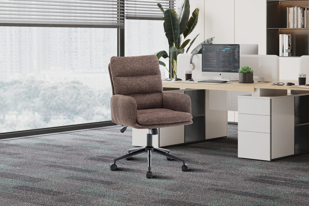 Kantoorstoel 'Aimé' Stof Fabb Raven 45 Bruin (1 per doos) - Afbeelding 2