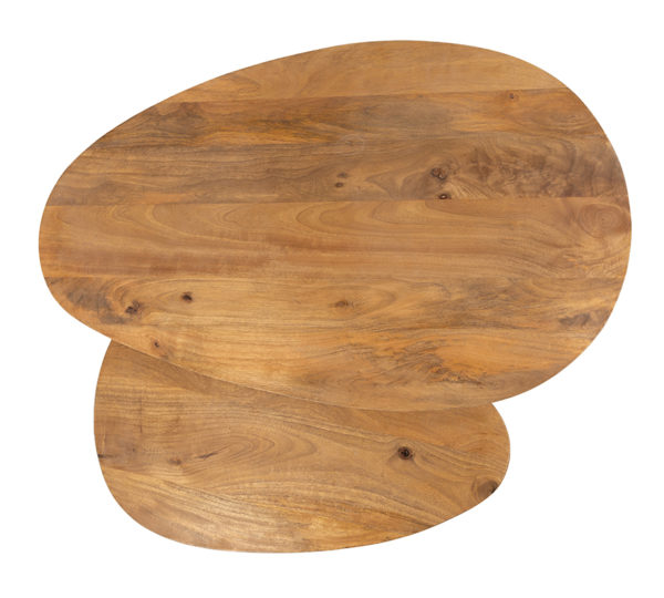 Salontafel organisch, set van 2, Glad Natuurlijk (17mm) - Afbeelding 2