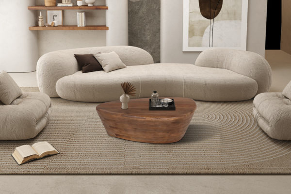 Salontafel 'Evan' Mangohout lichtbruin - Afbeelding 2