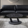 Salontafel 'Sapporo' Round Swivel Stone Dark Grey - Afbeelding 2