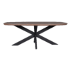 Eettafel Madison Walnoot | 160 cm | Deens Ovaal | Poot Zwart - Afbeelding 3