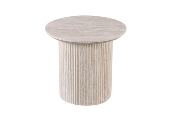 Salontafel 'Lagos' 50 cm Rond Decor Travertin Beige - Afbeelding 3