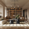 Salontafel 'Miklos' 80 cm Rond Decor Donkerbruin - Afbeelding 3