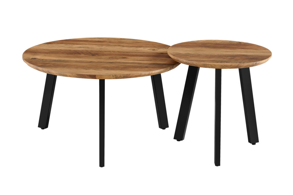 Set van 2 Salontafels 'Aziz' Decor Mango - Afbeelding 3