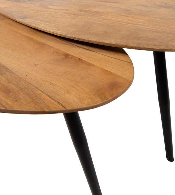 Salontafel organisch, set van 2, Glad Natuurlijk (17mm) - Afbeelding 3