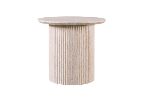 Salontafel 'Lagos' 50 cm Rond Decor Travertin Beige - Afbeelding 4