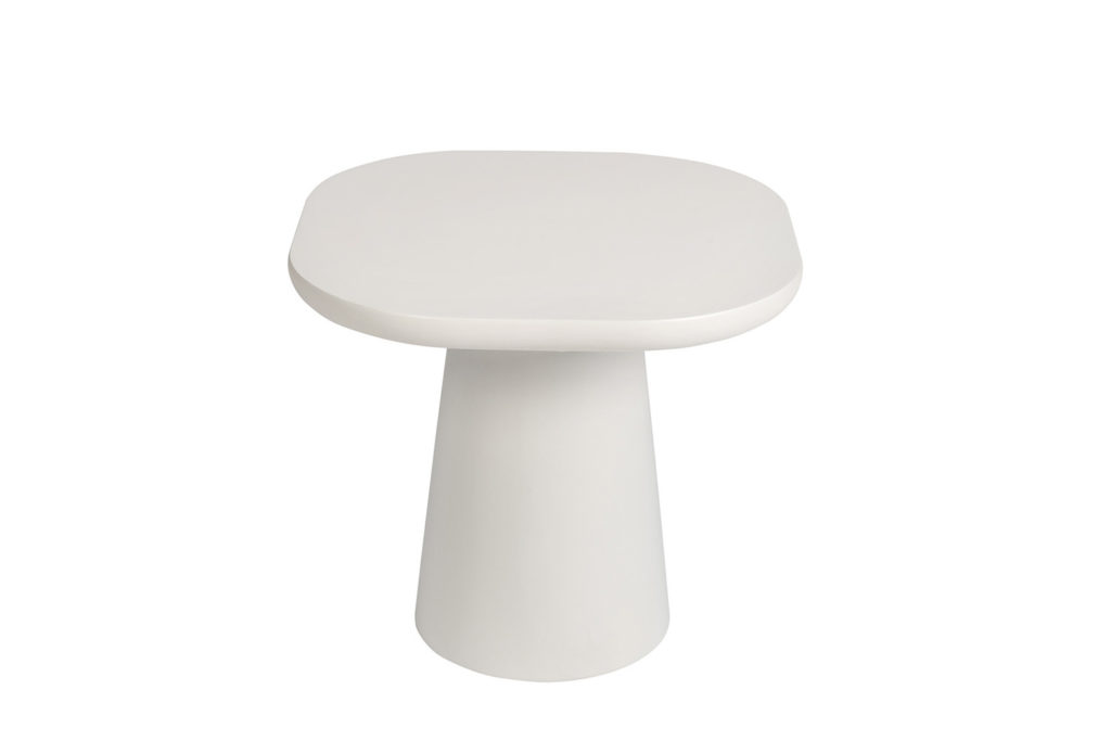 Salontafel 'Tavira' 55 cm Ovaal Cement Wit - Afbeelding 5