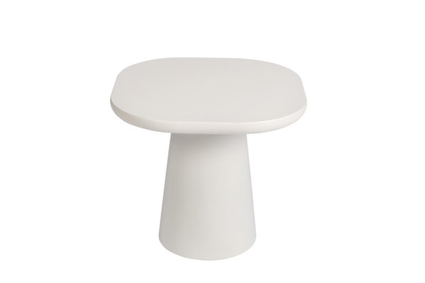 Salontafel 'Tavira' 55 cm Ovaal Cement Wit - Afbeelding 5