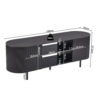 TV meubel 'Lagos' 160 cm Decor Donkerbruin - Afbeelding 6