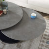 Salontafel 'Nara' Round Swivel Stone Light Grey - Afbeelding 6