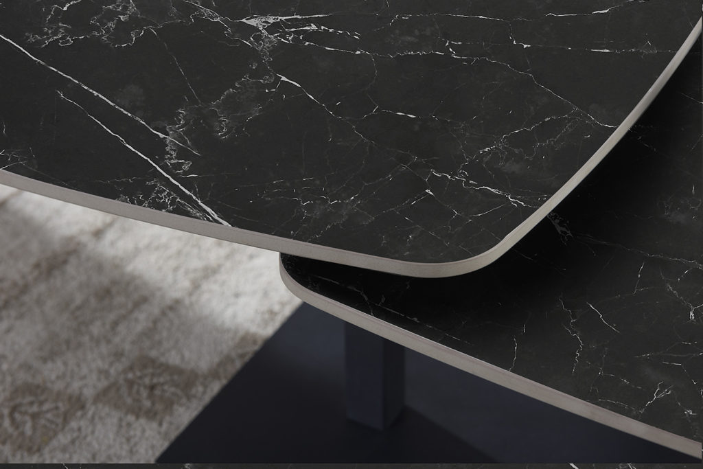 Salontafel 'Sendai' Rond Draaibaar Steen Zwart - Afbeelding 6