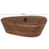 Salontafel 'Evan' Mangohout lichtbruin - Afbeelding 6