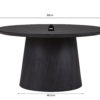 Salontafel 'Miklos' 80 cm Rond Decor Donkerbruin - Afbeelding 7