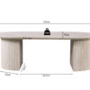 Salontafel 'Lagos' 120 cm Ovaal Decor Travertin Beige - Afbeelding 7