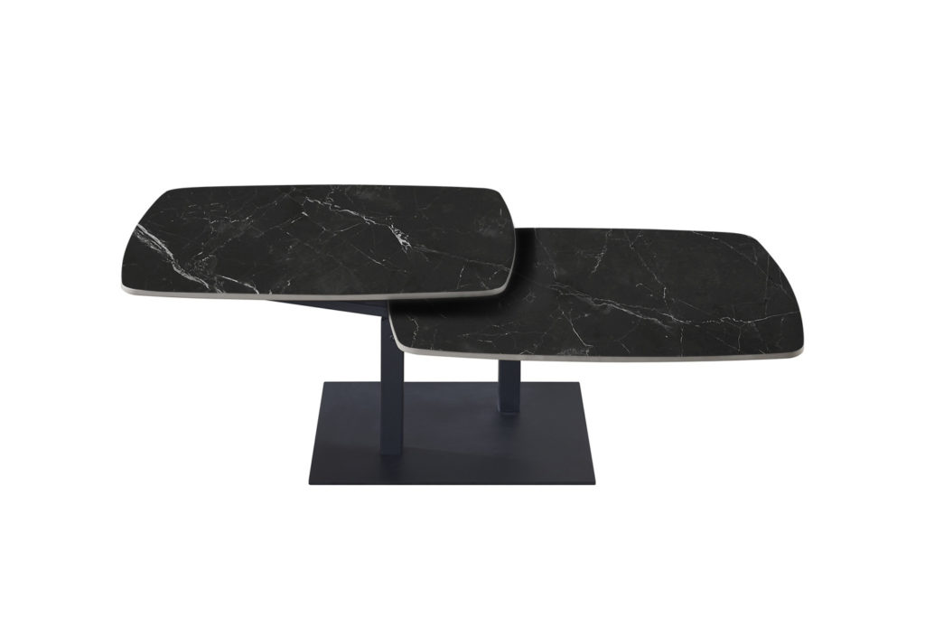 Salontafel 'Sendai' Rond Draaibaar Steen Zwart - Afbeelding 8