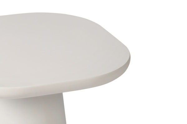 Salontafel 'Tavira' 55 cm Ovaal Cement Wit - Afbeelding 8