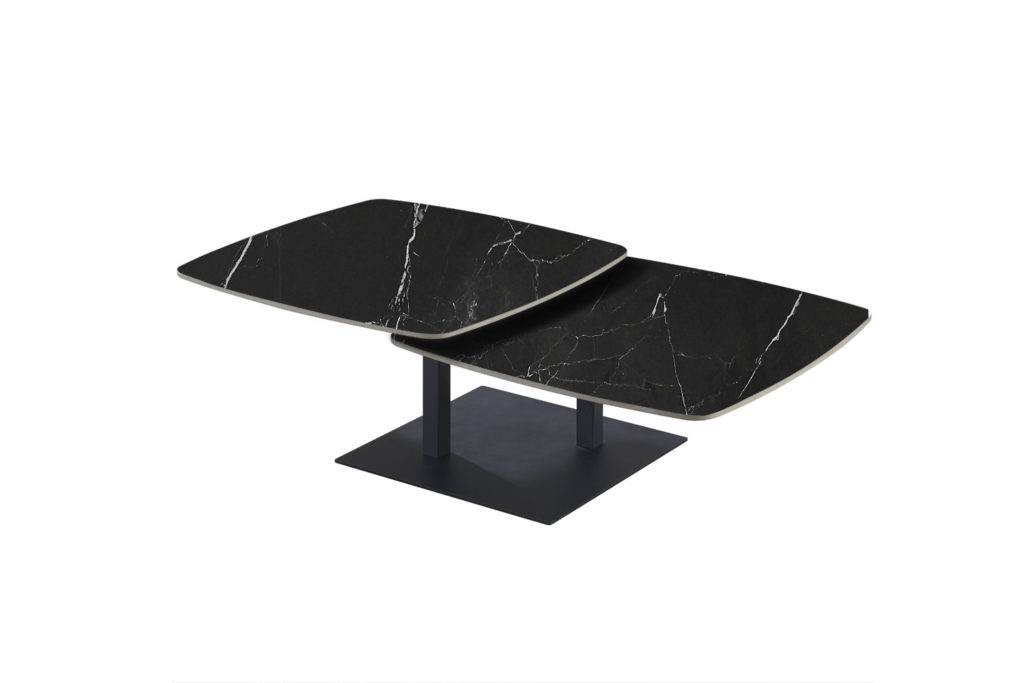 Salontafel 'Sendai' Rond Draaibaar Steen Zwart - Afbeelding 9