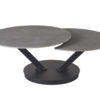 Salontafel 'Nara' Round Swivel Stone Light Grey - Afbeelding 9